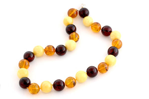 16mm Round Baltic Amber Multi Bead Necklace
