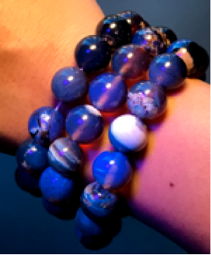 Sumatran blue amber bracelets