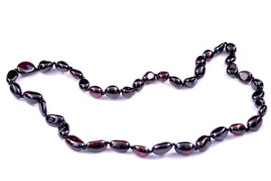 Cherry Baltic Amber Baroque Bead Necklace