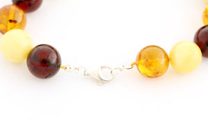 16mm Round Baltic Amber Multi Bead Necklace
