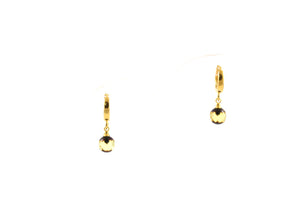 Facetted Green Baltic Amber Earrings with Gold Plated Sterling Silver