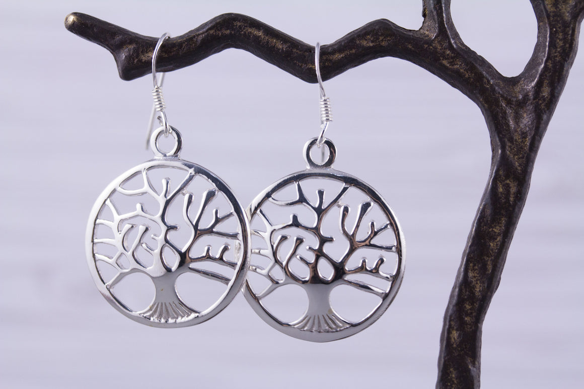Sterling Silver Tree of Life Earrings Large