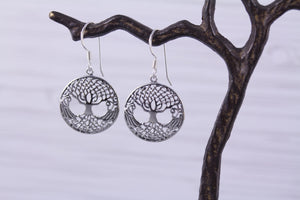 Sterling Silver Tree of Life Earrings Large Celtic