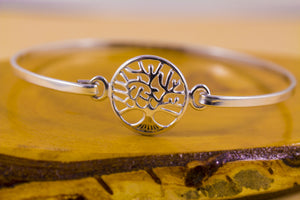 Sterling Silver Tree of Life Bangle